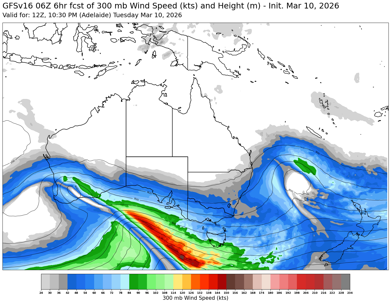 GFSv16 300mb Winds
